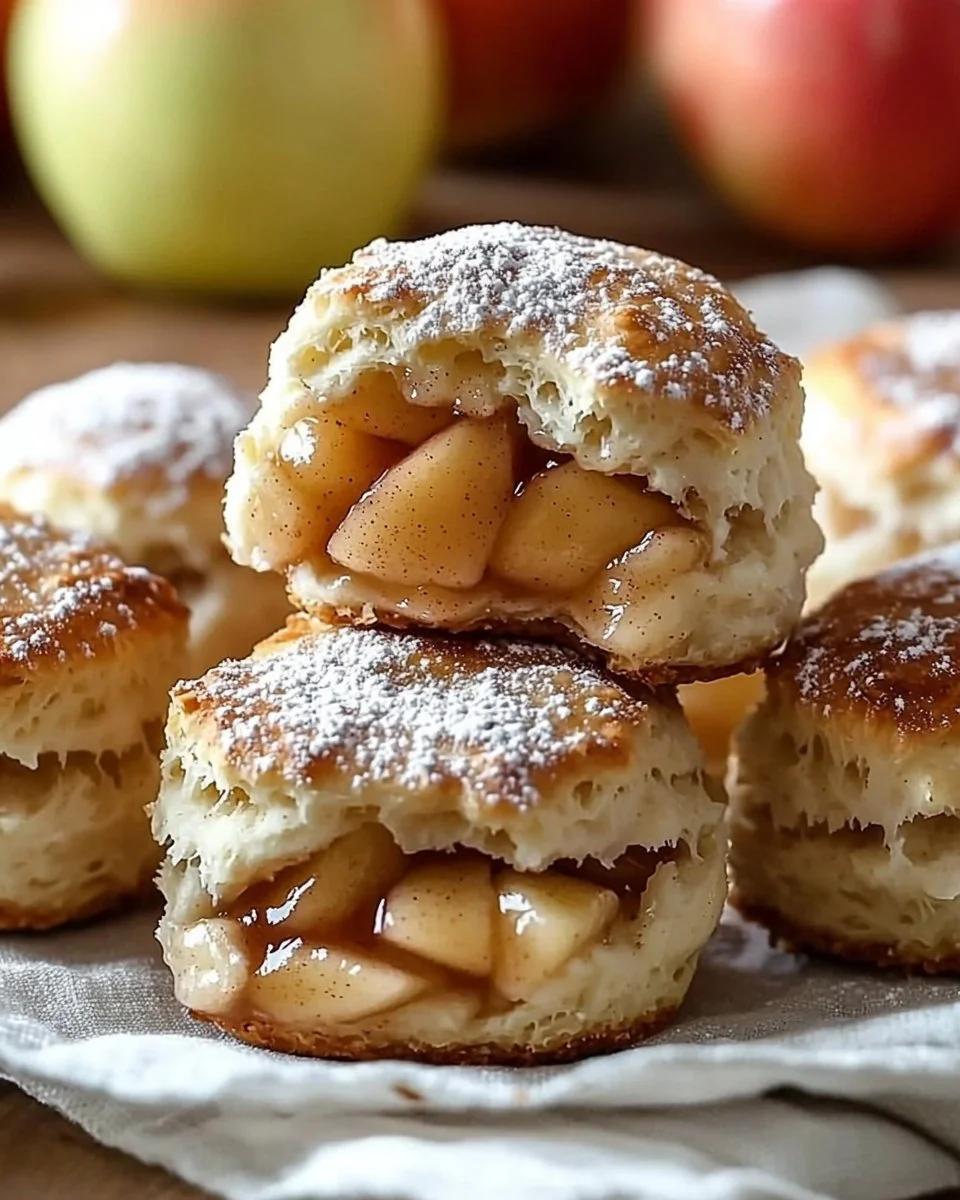 Delicious apple pie bombs served on a platter with cinnamon sugar topping