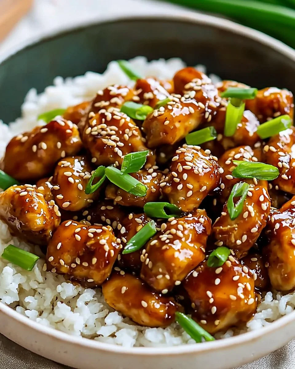 Delicious high protein sesame chicken recipe with Asian flavors