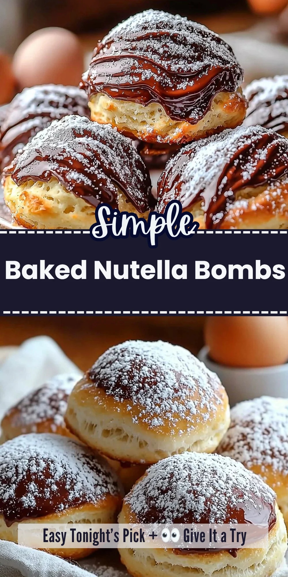 Baked Nutella Bombs