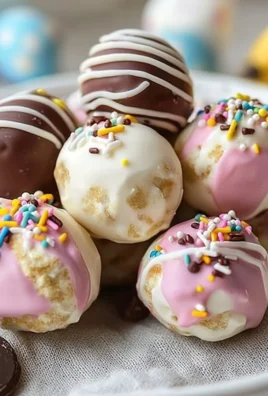 Delicious Banana Pudding Easter Truffles on a festive table