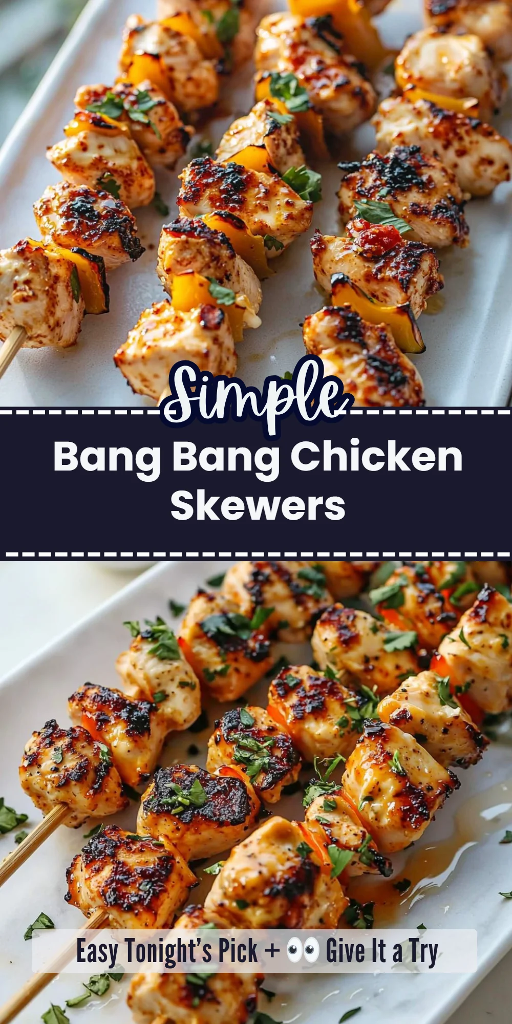 Bang Bang Chicken Skewers
