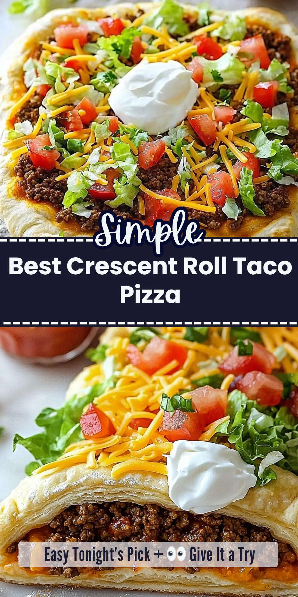 Best Crescent Roll Taco Pizza
