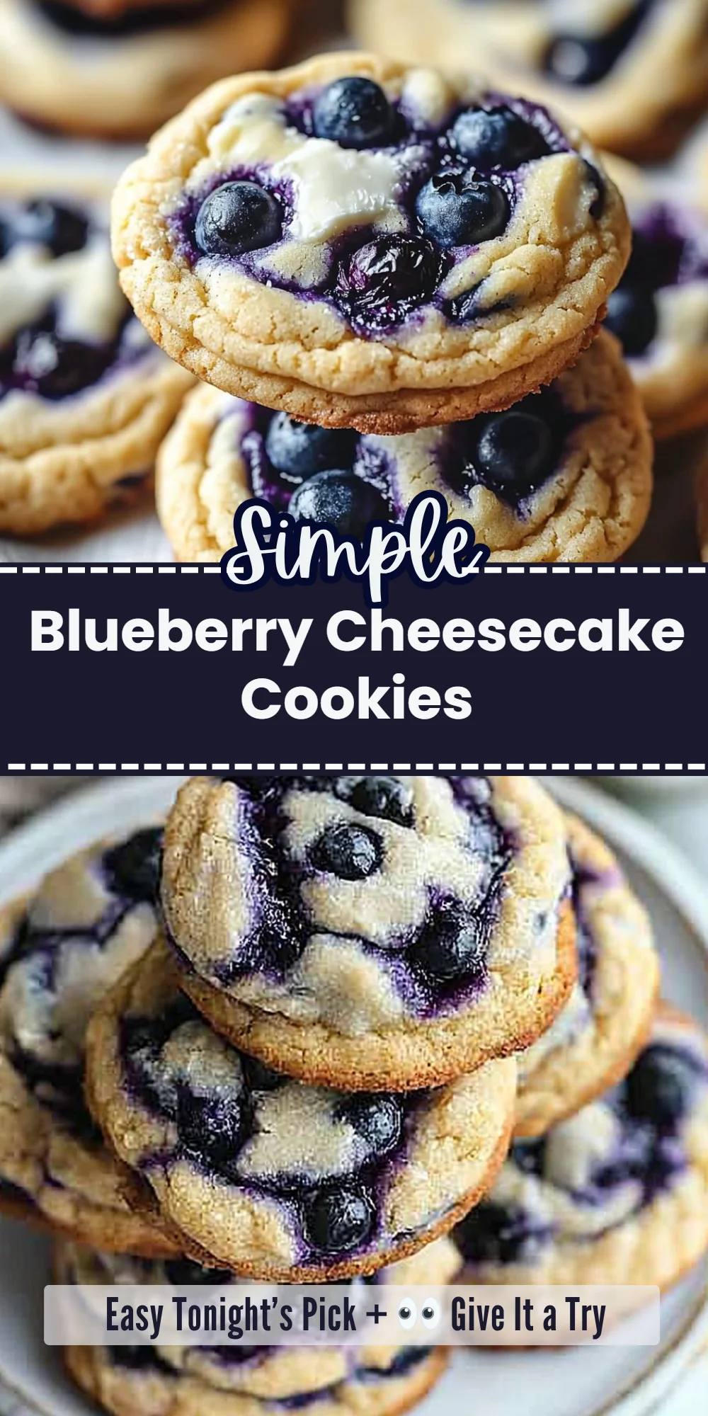 Blueberry Cheesecake Cookies
