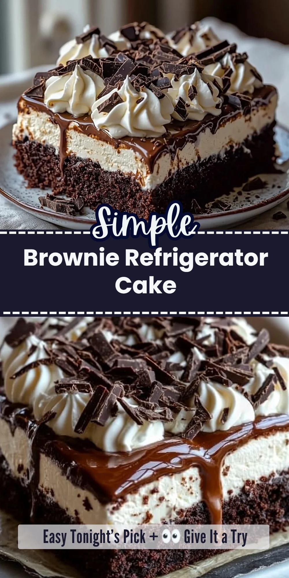 Brownie Refrigerator Cake
