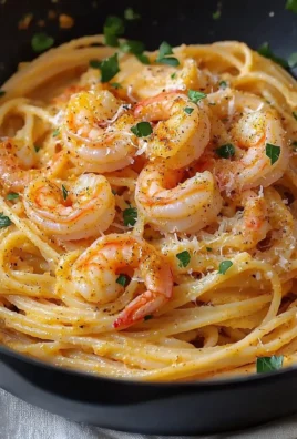 A delicious bowl of Cajun Shrimp Pasta garnished with herbs and spices.