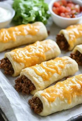 Delicious cheesy taco sticks served on a plate with dipping sauce