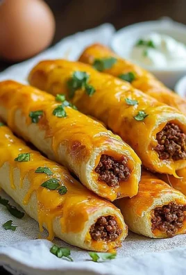 Delicious cheesy taco sticks served on a plate