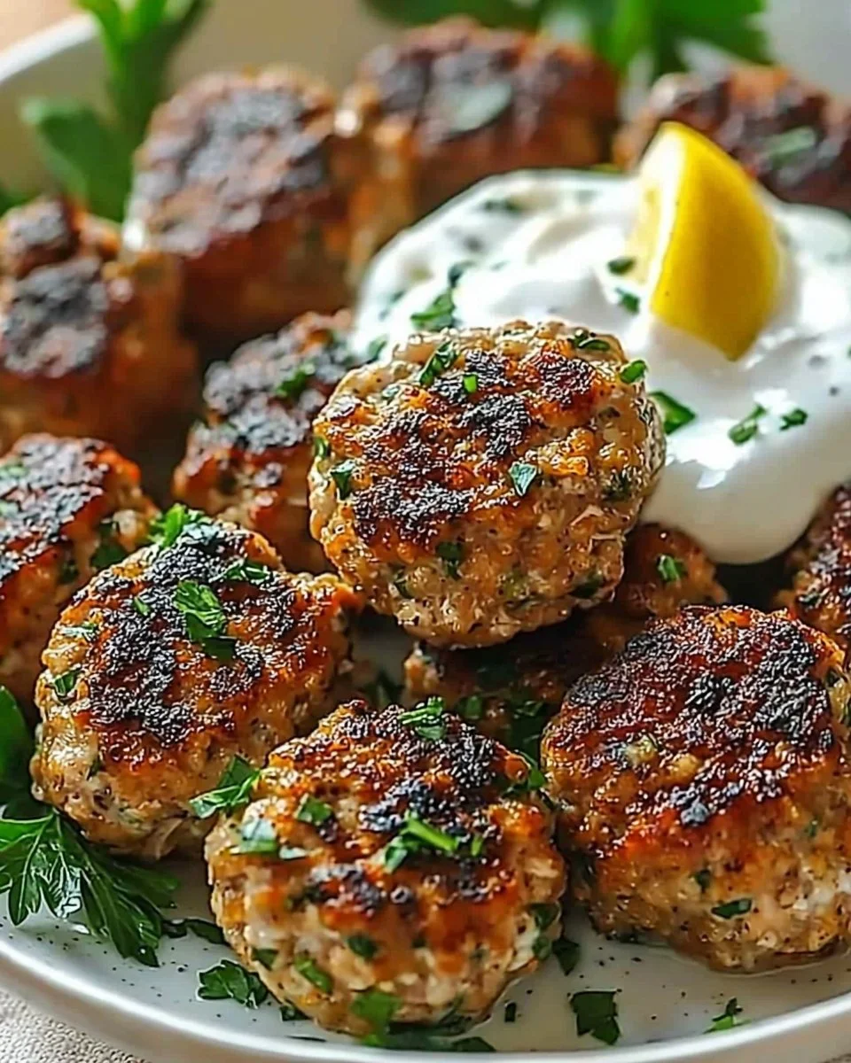Chicken Kofta Garlic Yogurt Sauce