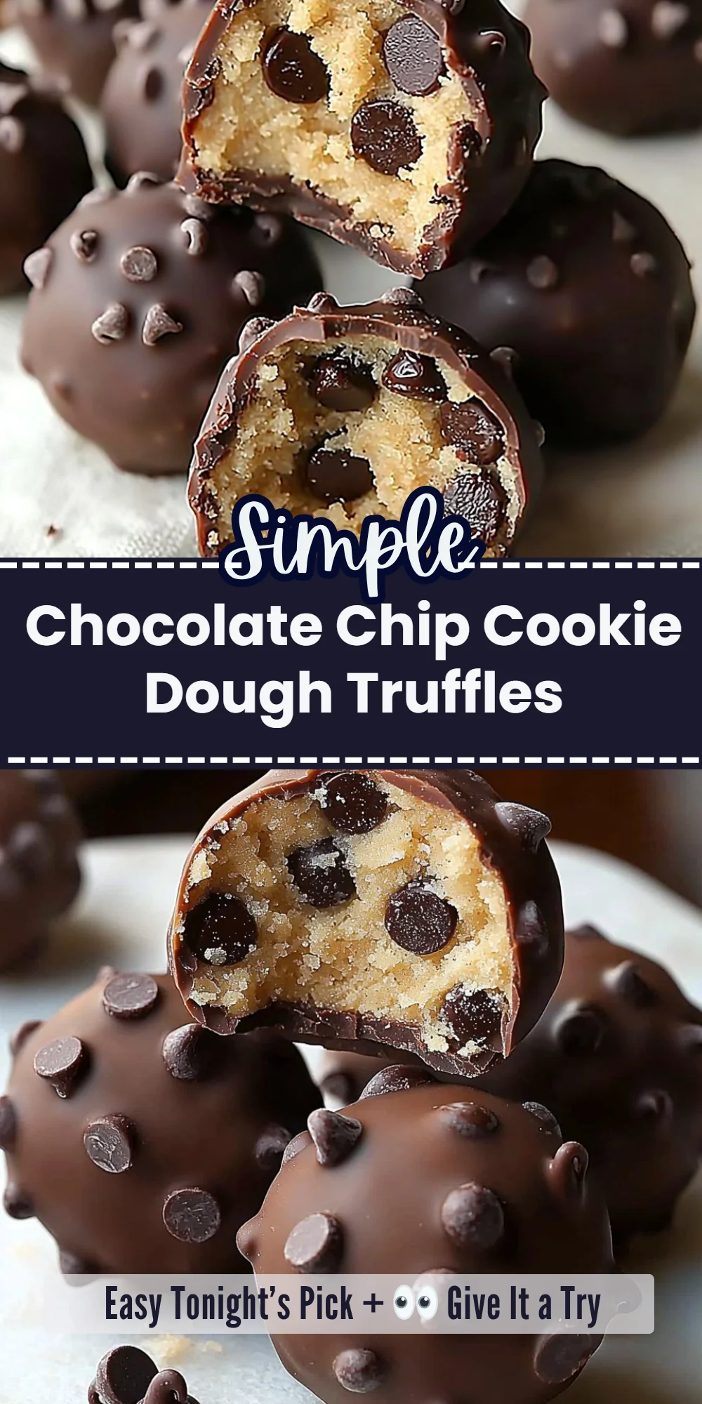 Chocolate Chip Cookie Dough Truffles