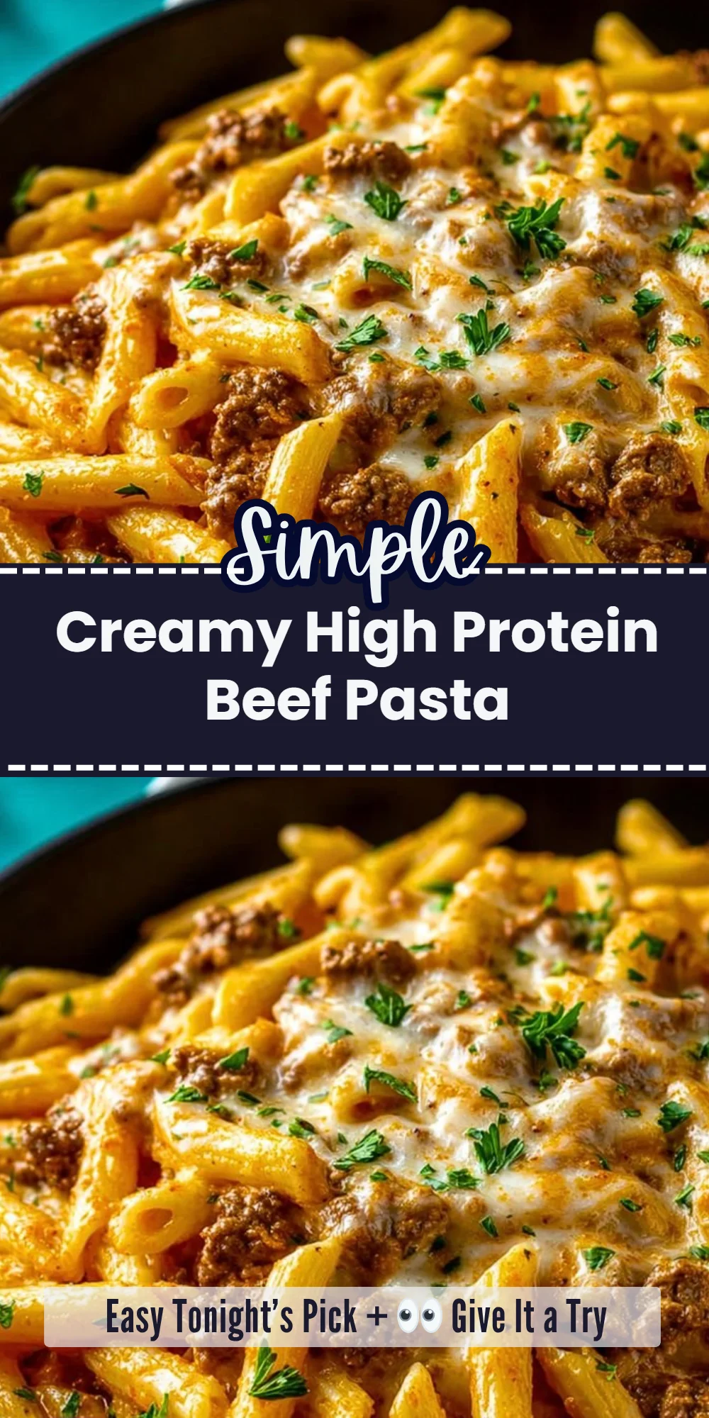 Creamy High Protein Beef Pasta