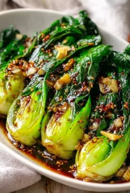 Easy baby bok choy cooked with soy sauce and garlic
