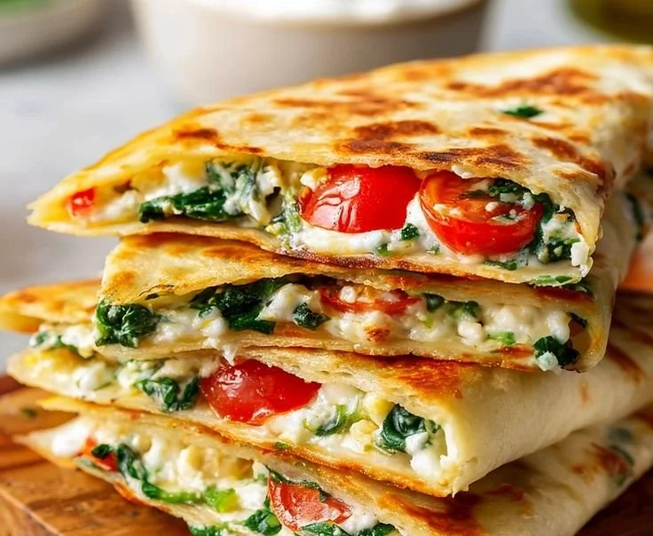 Easy Mediterranean Quesadilla