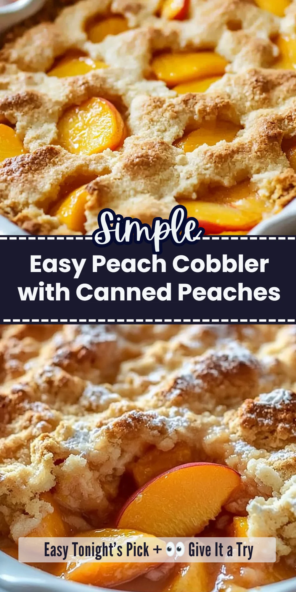 Easy Peach Cobbler with Canned Peaches