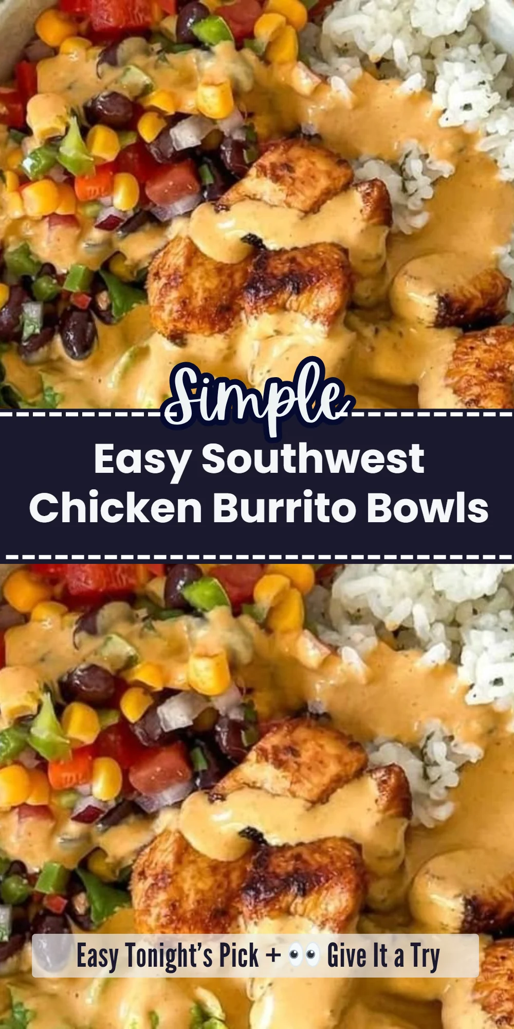 Easy Southwest Chicken Burrito Bowls