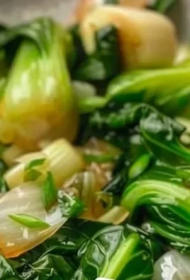 Garlic Bok Choy Stir-Fry with vibrant greens and garlic cloves
