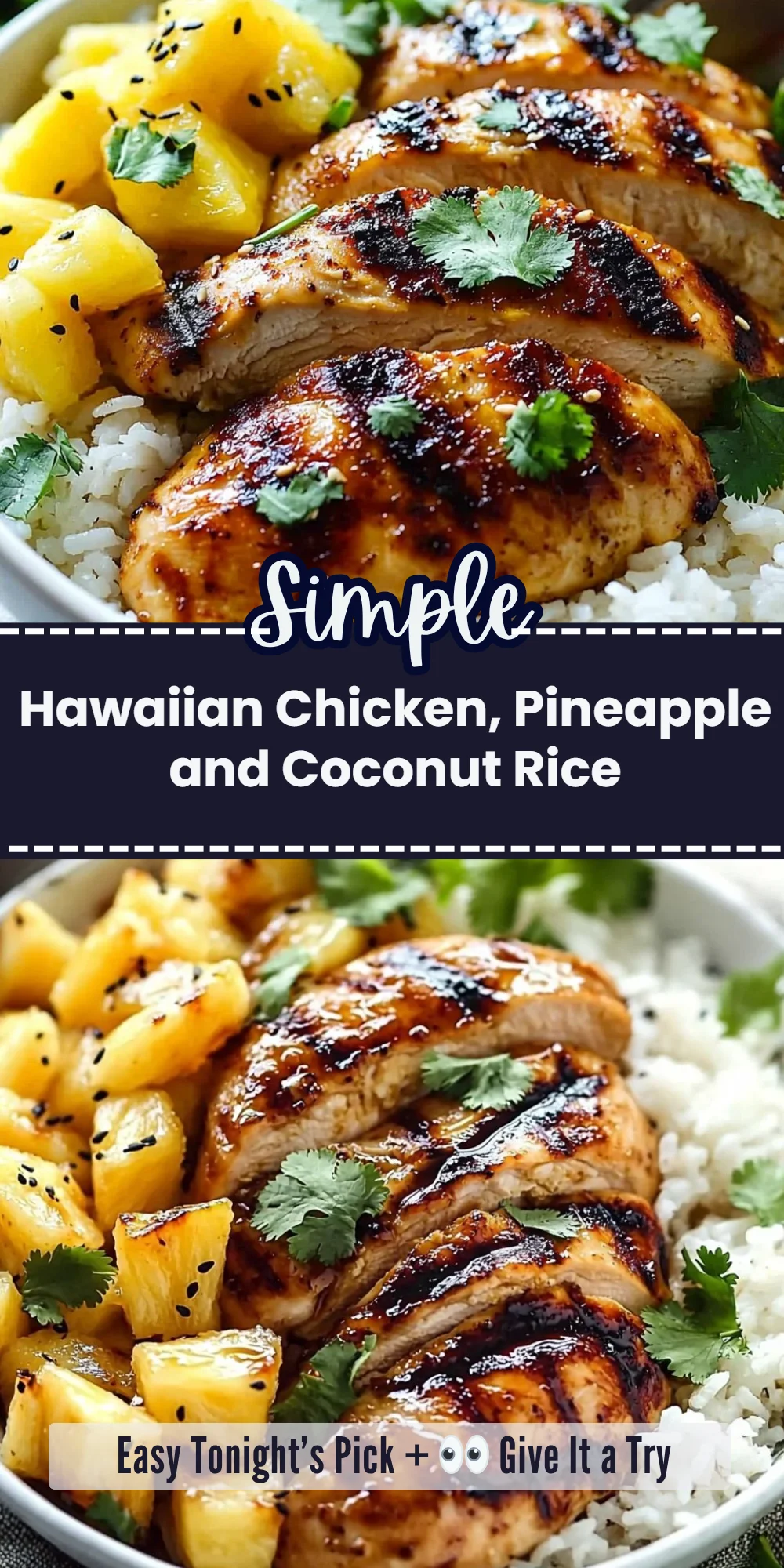 Hawaiian Chicken, Pineapple and Coconut Rice