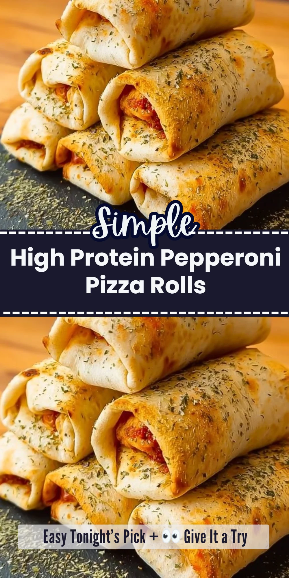 High Protein Pepperoni Pizza Rolls