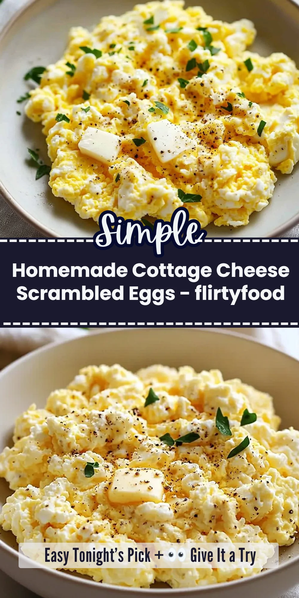 Homemade Cottage Cheese Scrambled Eggs - flirtyfood