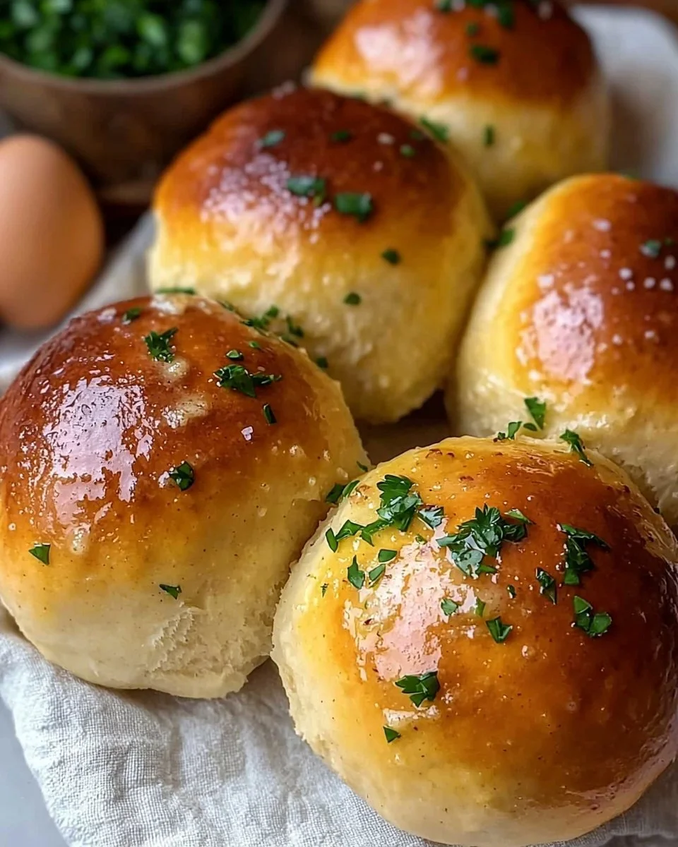 Homemade Garlic Butter Dinner Rolls