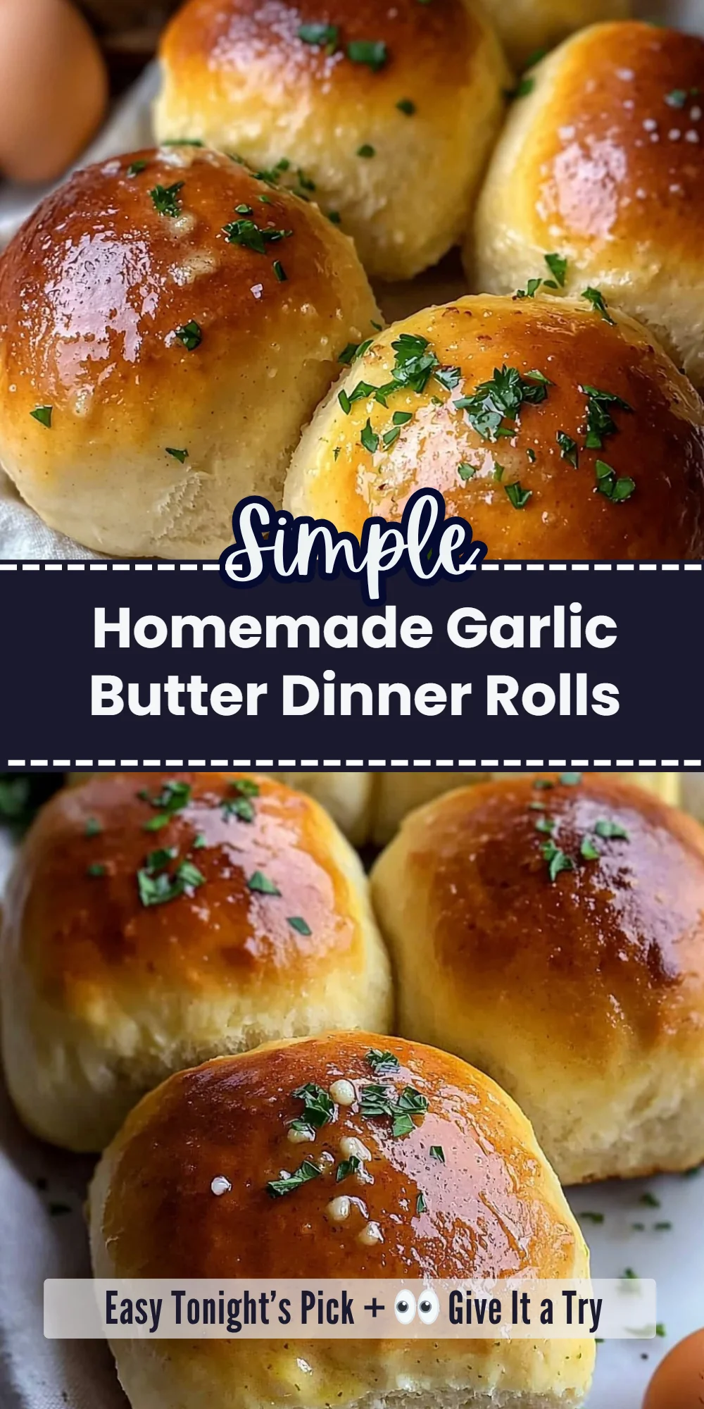 Homemade Garlic Butter Dinner Rolls
