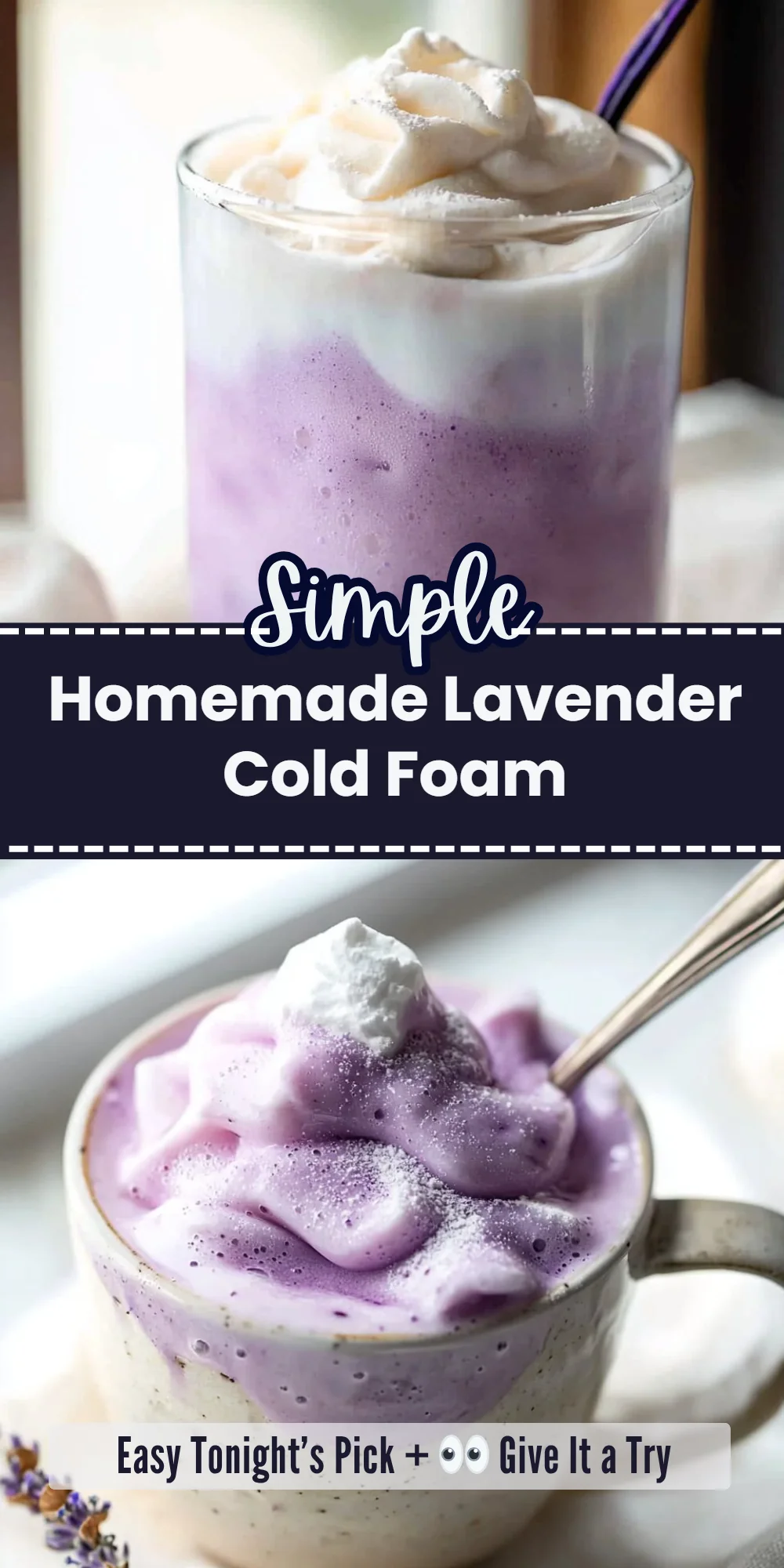 Homemade Lavender Cold Foam