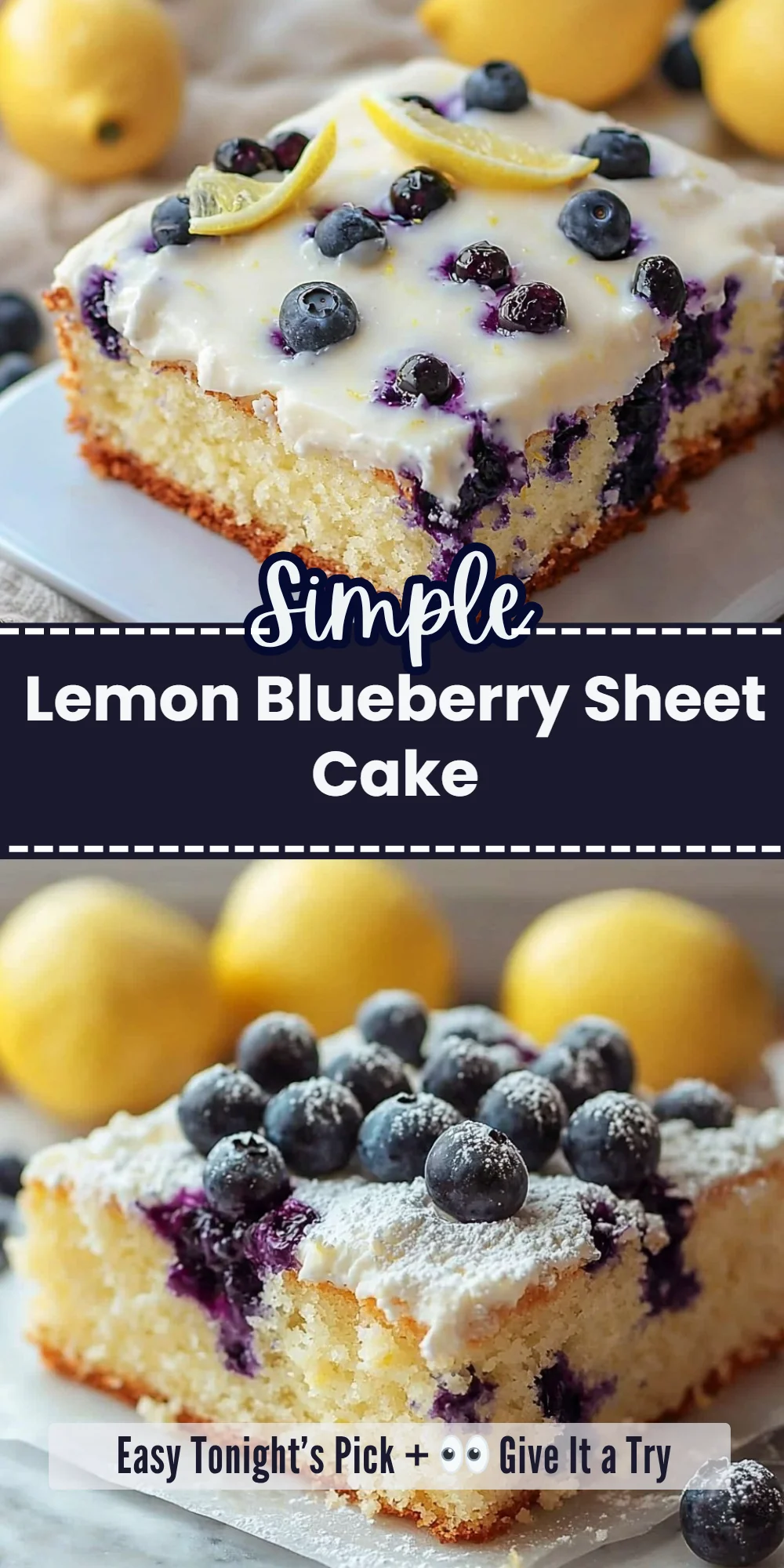 Lemon Blueberry Sheet Cake