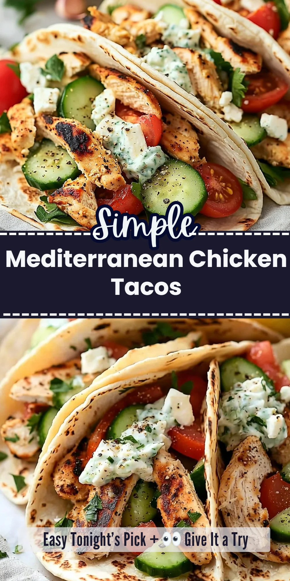 Mediterranean Chicken Tacos