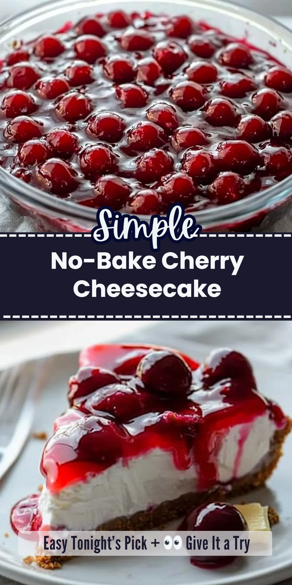 No-Bake Cherry Cheesecake