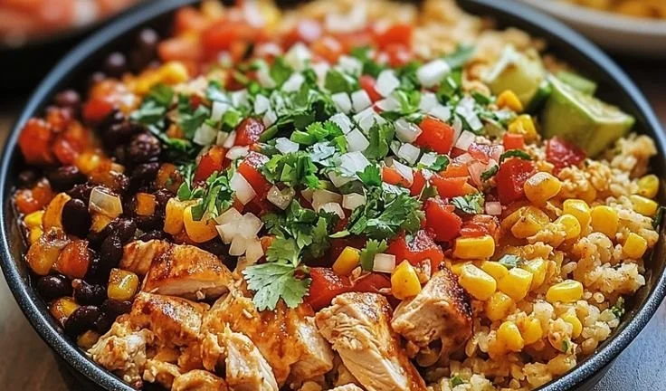 One-Pan Chicken Burrito Bowl