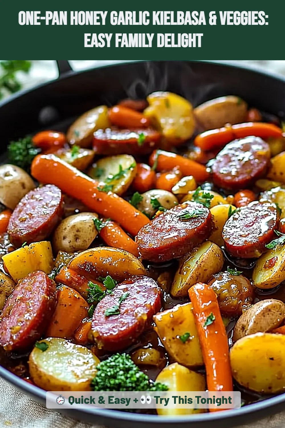 One-Pan Honey Garlic Kielbasa & Veggies: Easy Family Delight