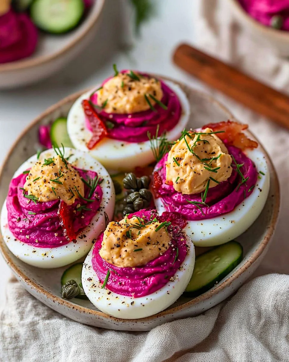 Perfectly Pink Deviled Egg Recipe