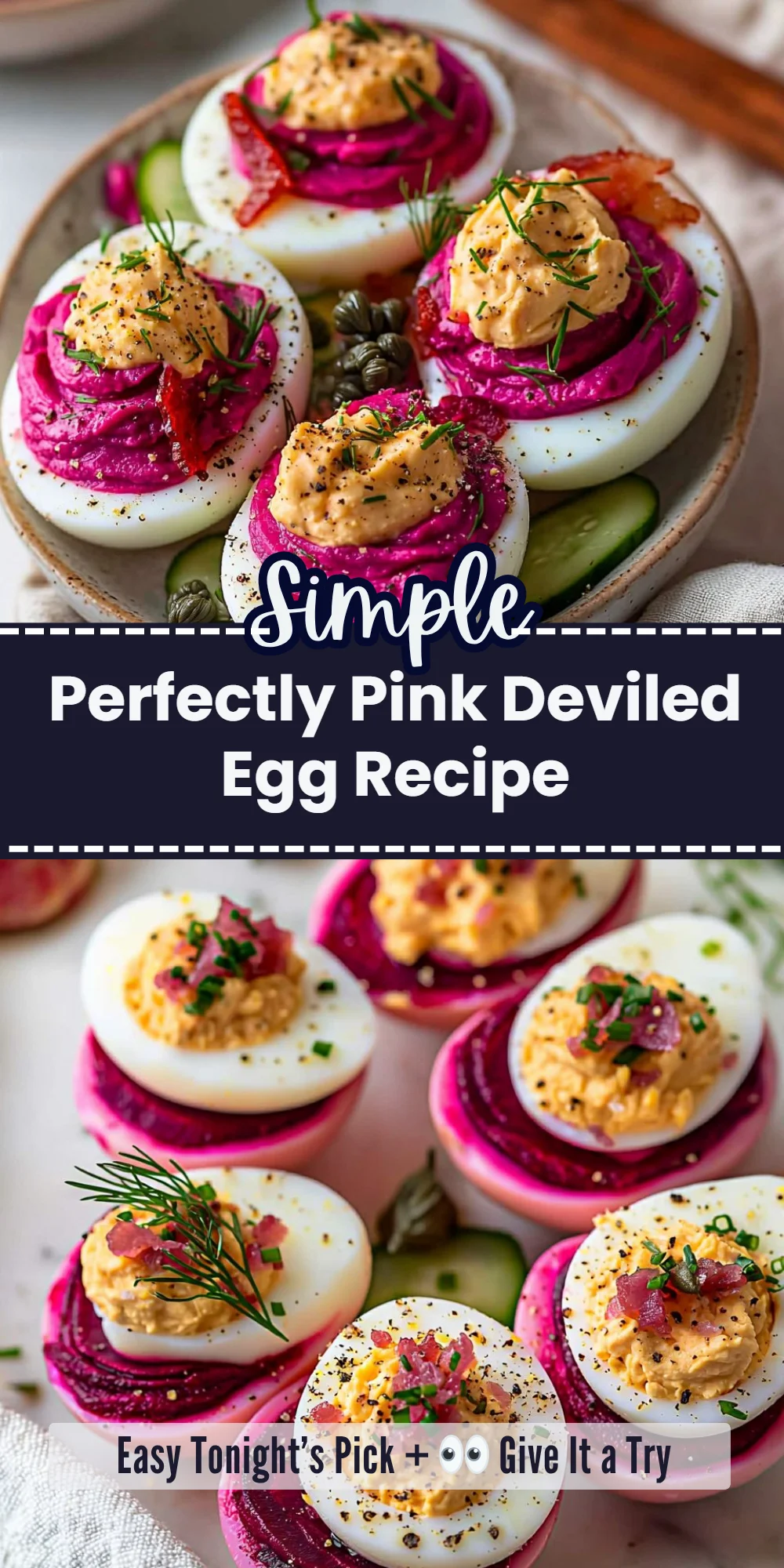 Perfectly Pink Deviled Egg Recipe