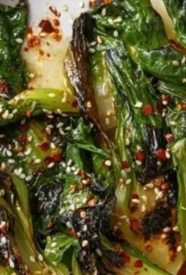 Quick bok choy with garlic and ginger recipe served in a bowl.
