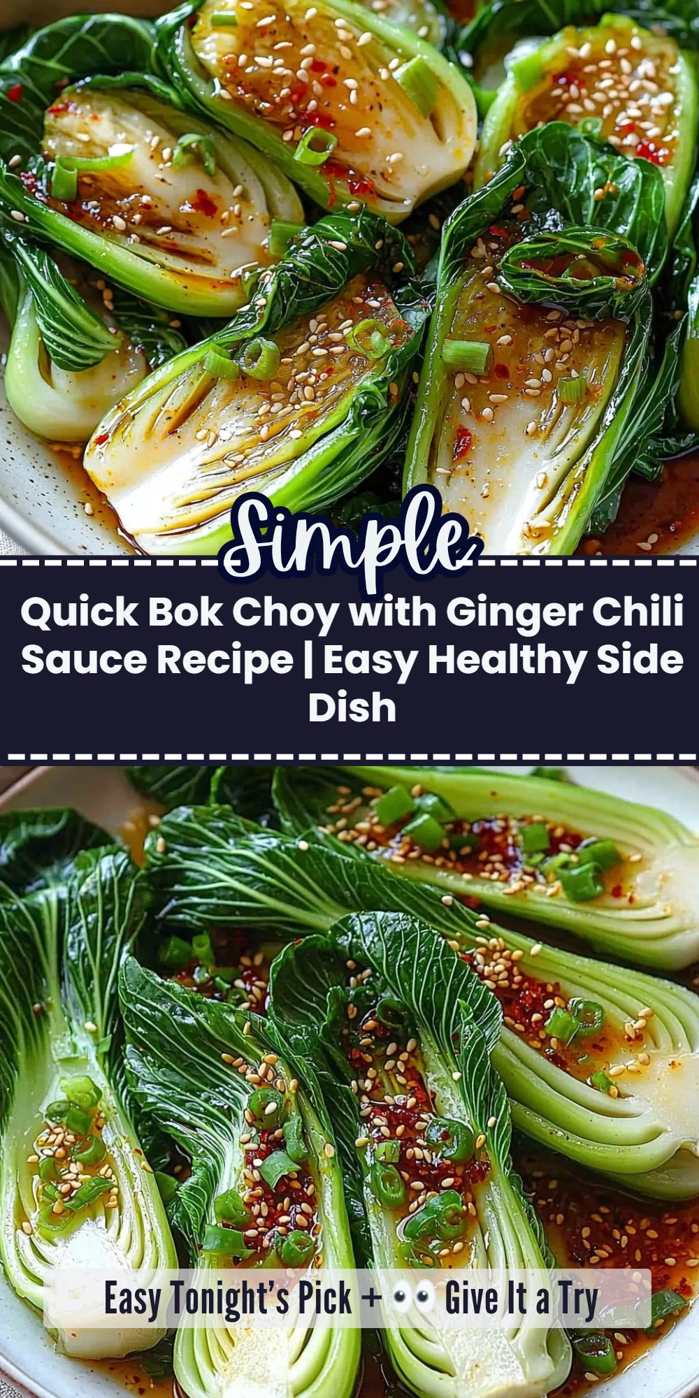 Quick Bok Choy with Ginger Chili Sauce Recipe | Easy Healthy Side Dish