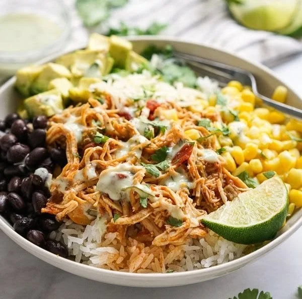 Slow Cooker Chicken Burrito Bowl