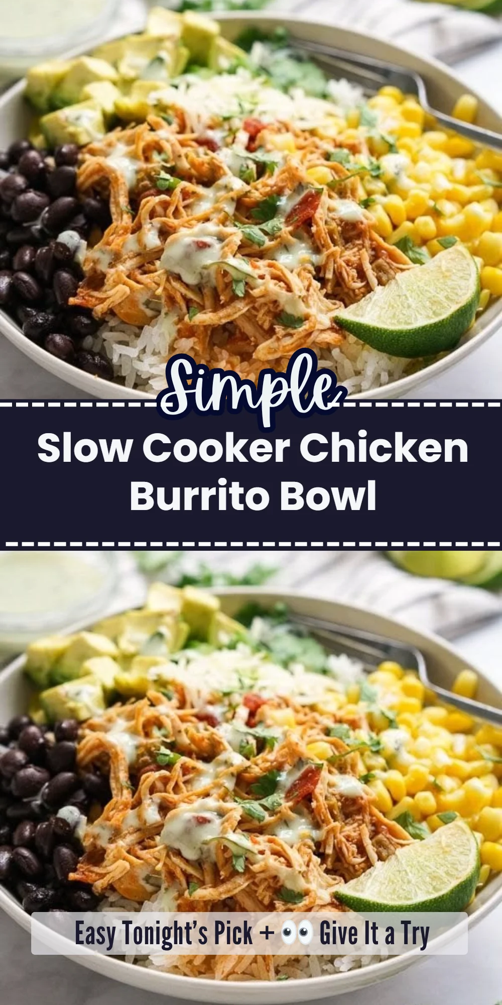 Slow Cooker Chicken Burrito Bowl