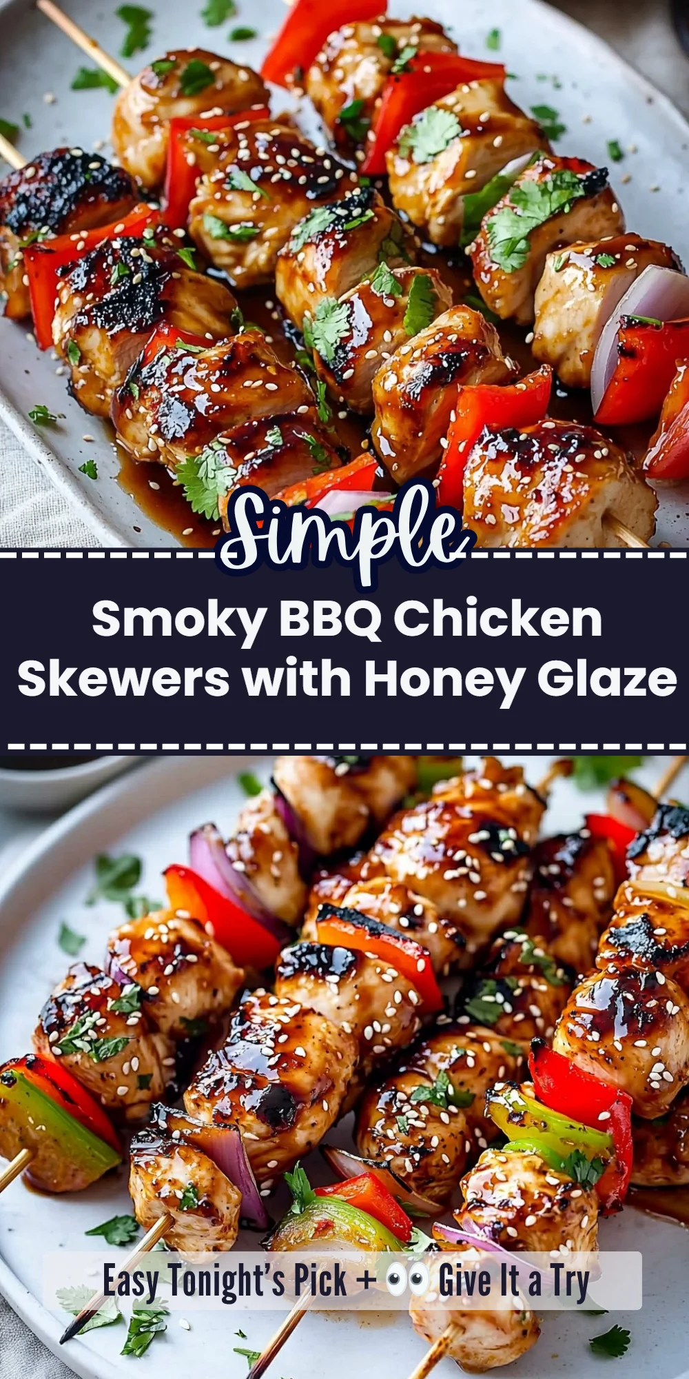 Smoky BBQ Chicken Skewers with Honey Glaze