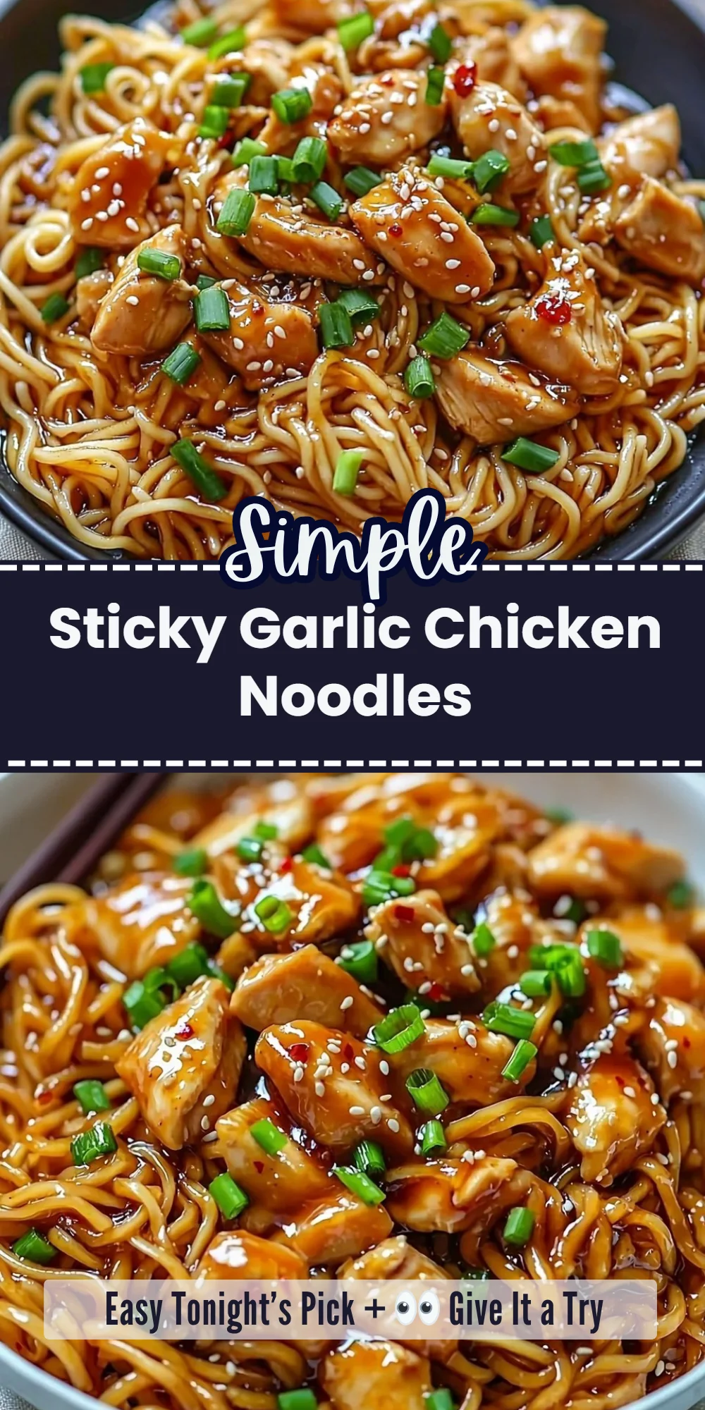 Sticky Garlic Chicken Noodles