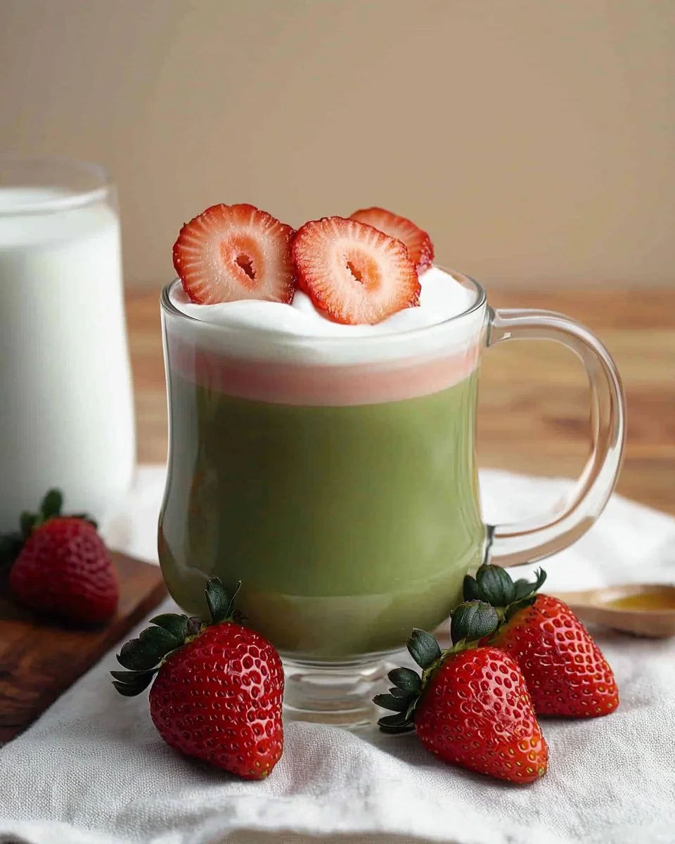 Strawberry Matcha Latte