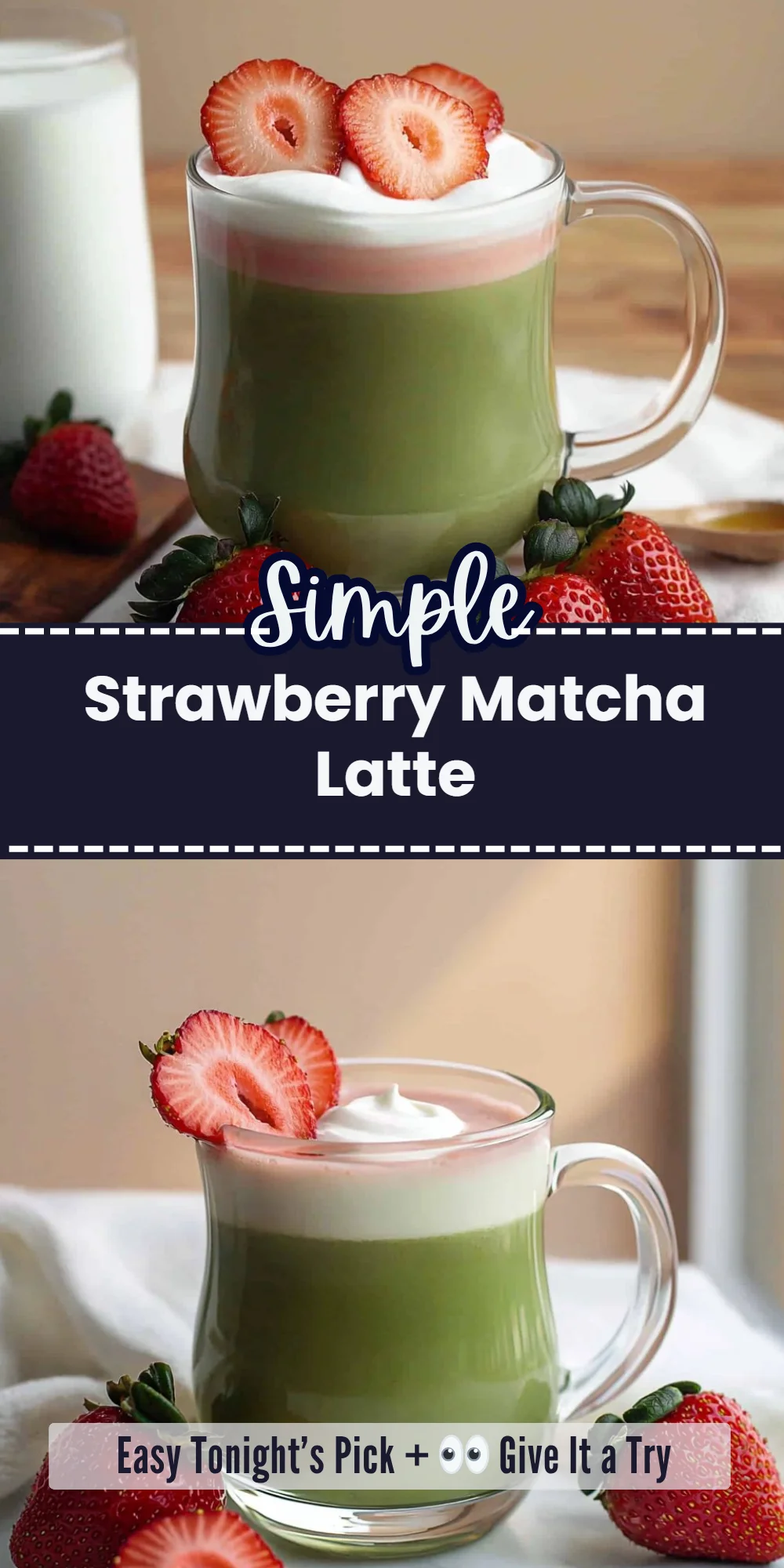 Strawberry Matcha Latte
