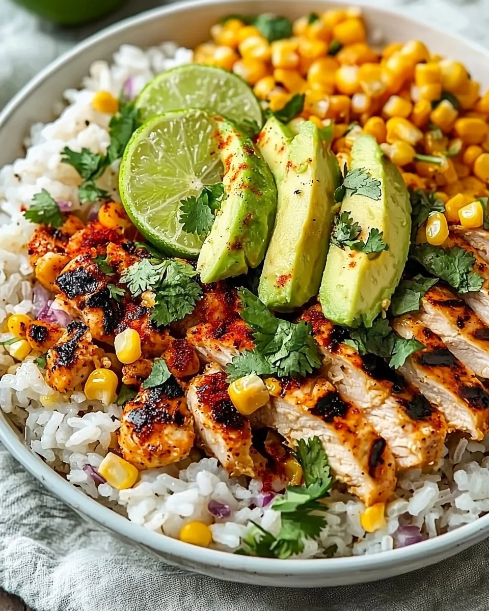 Street Corn Chicken Rice Bowl