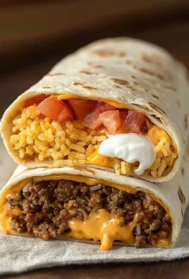 Taco Bell Quesarito wrapped in foil with melty cheese and fillings