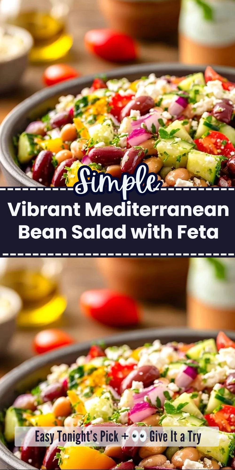 Vibrant Mediterranean Bean Salad with Feta