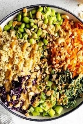 Colorful Asian Crunch Edamame Salad with fresh vegetables and sesame dressing