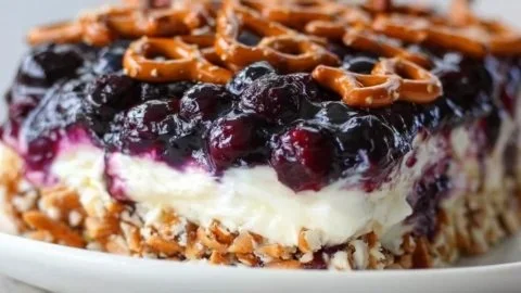 Blueberry Pretzel Salad