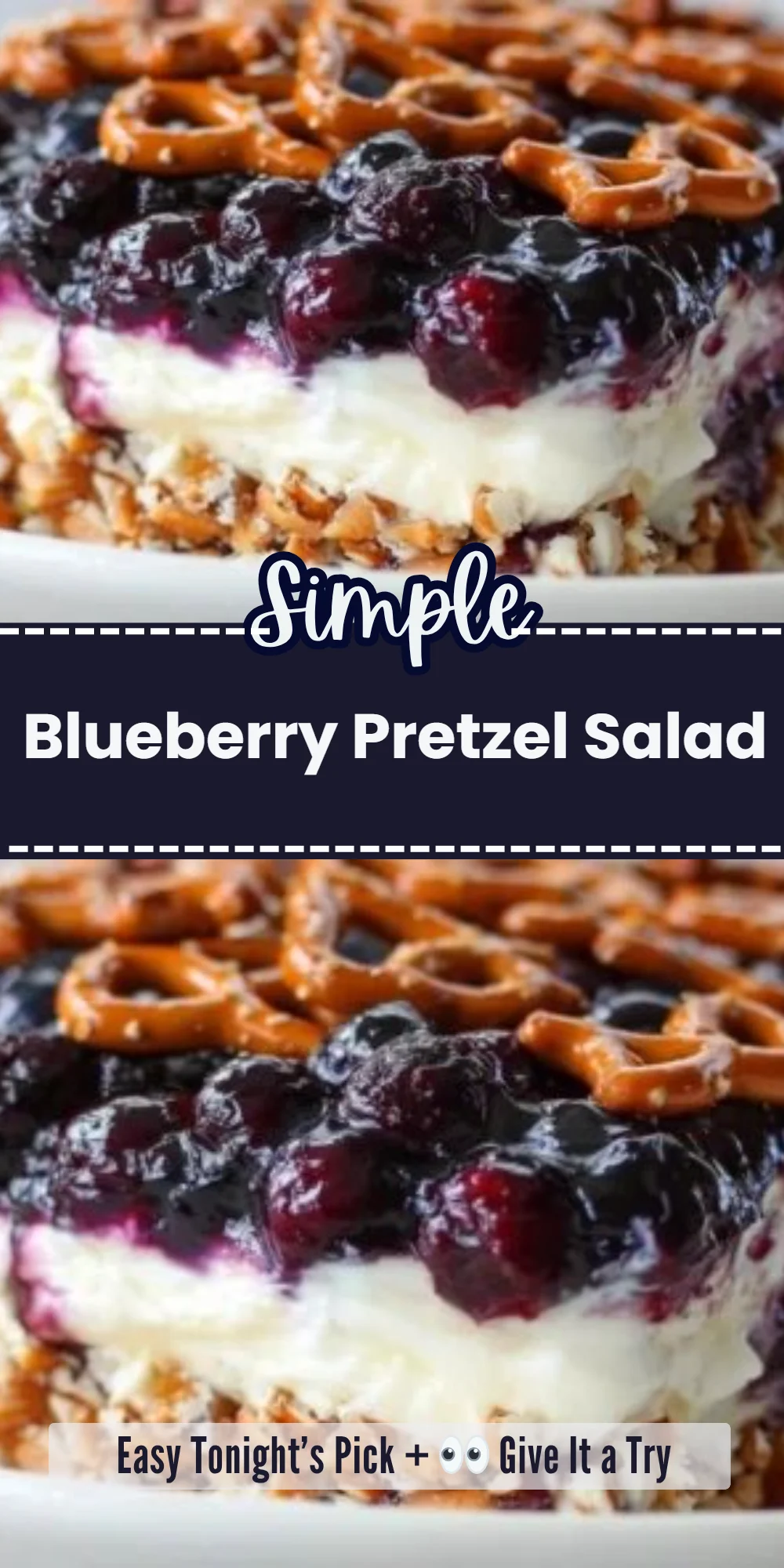 Blueberry Pretzel Salad