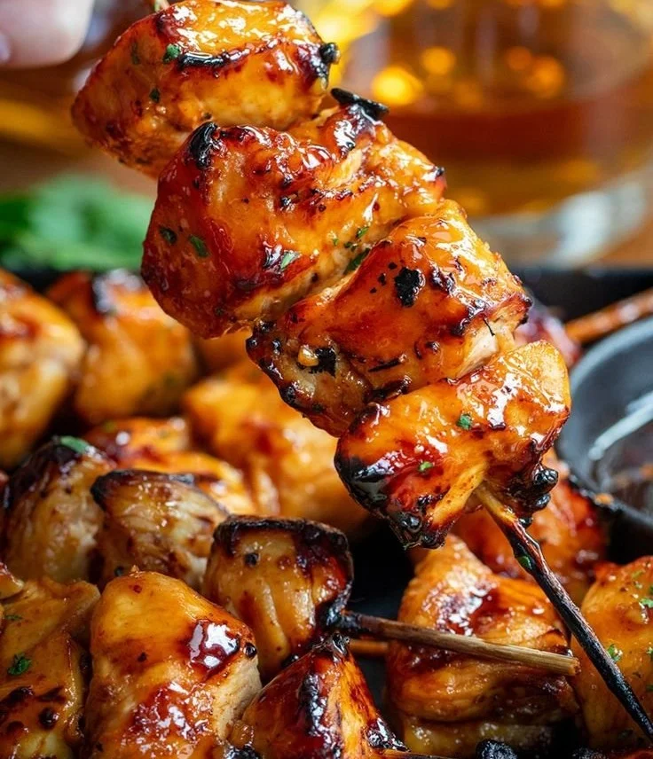 Bourbon Chicken Skewers