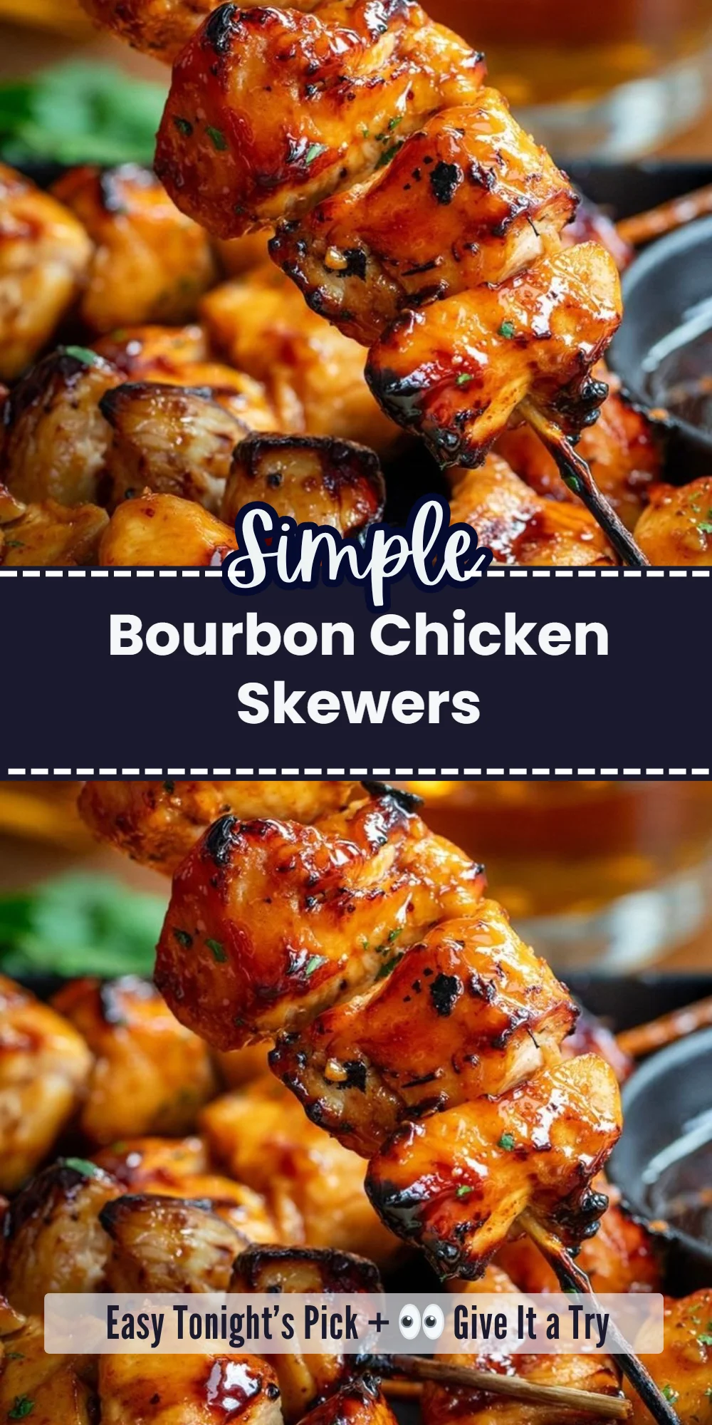 Bourbon Chicken Skewers