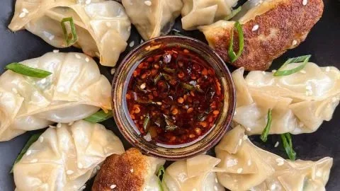 Chicken Potstickers (Pan Fried Dumplings)