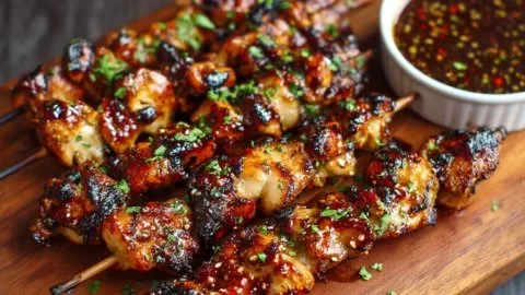 Chicken Skewers with Korean BBQ Sauce